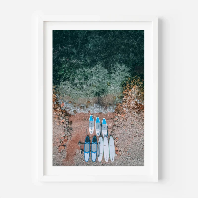Framed Aerial Beach Fine Art Print - Framed Fine Art Prints