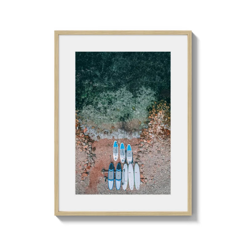 Framed Aerial Beach Fine Art Print - Framed Fine Art Prints