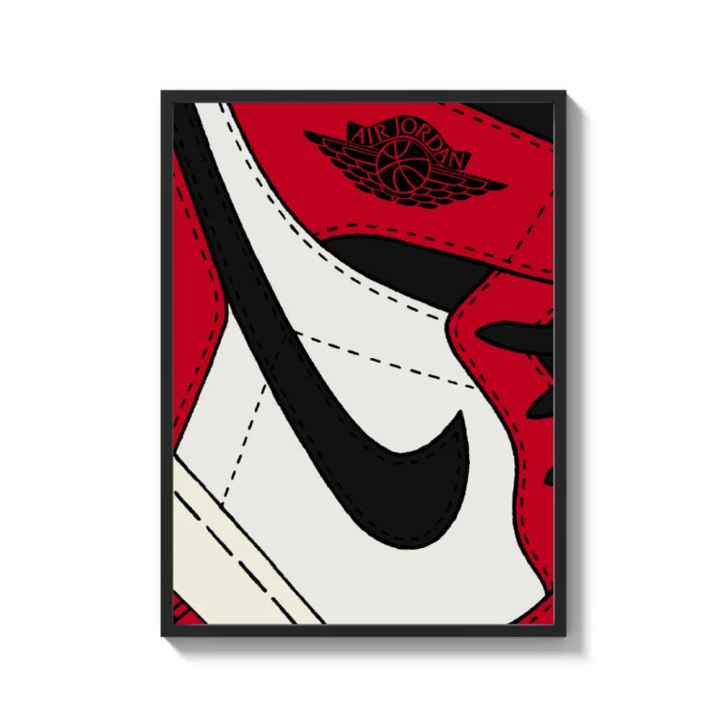 Framed Air Jordan Sneaker Canvas Prints - Ready to Hang Canvas Prints