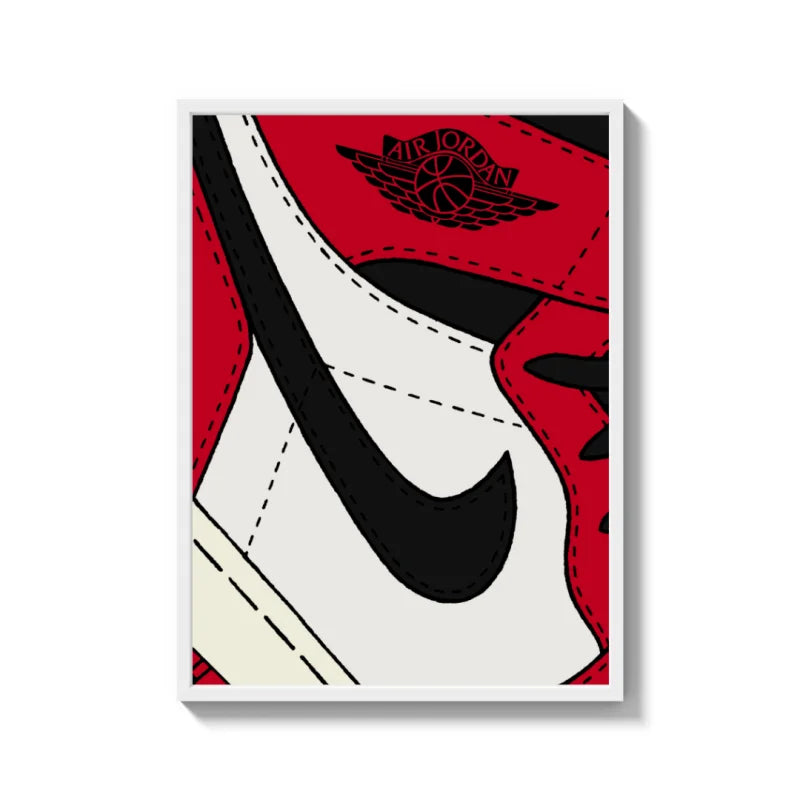 Framed Air Jordan Sneaker Canvas Prints - Ready to Hang Canvas Prints