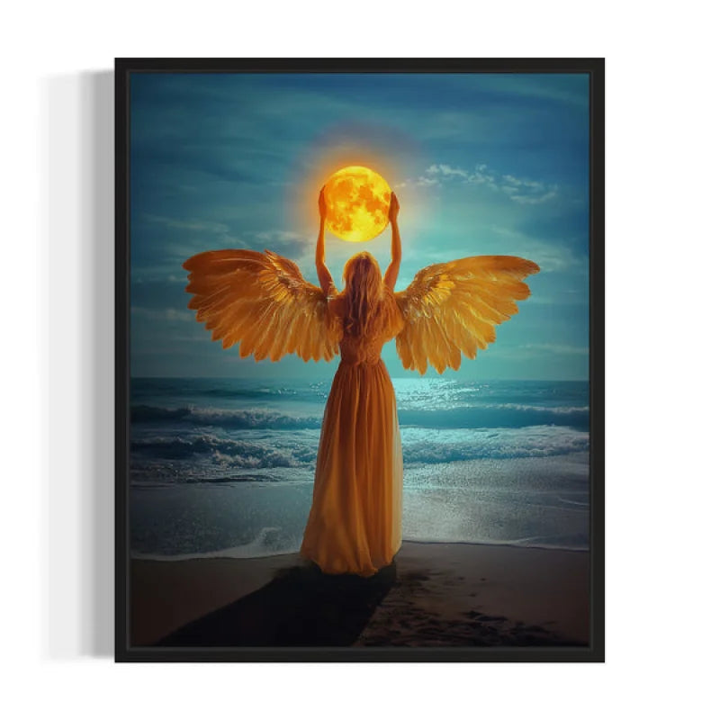 Framed Angel Canvas Prints Sun Art - Ready to Hang Canvas Prints