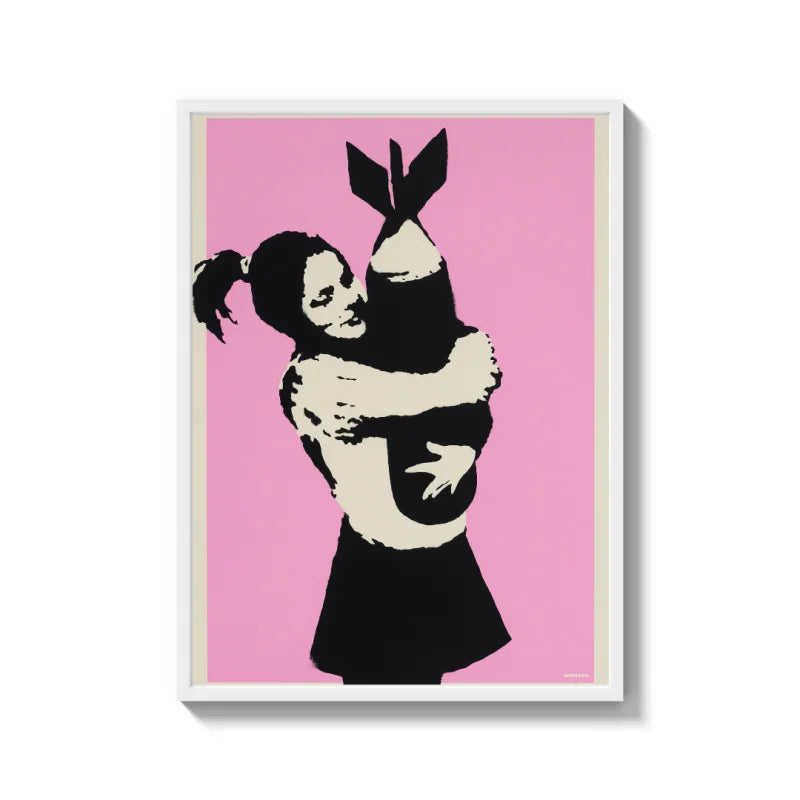 Framed Banksy Canvas Prints Wall Art - Ready to Hang Canvas Prints