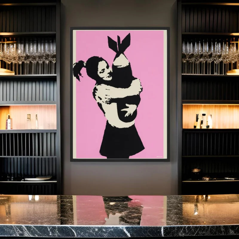 Framed Banksy Canvas Prints Wall Art - Ready to Hang Canvas Prints