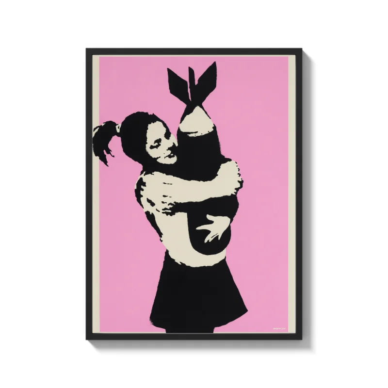 Framed Banksy Canvas Prints Wall Art - Ready to Hang Canvas Prints