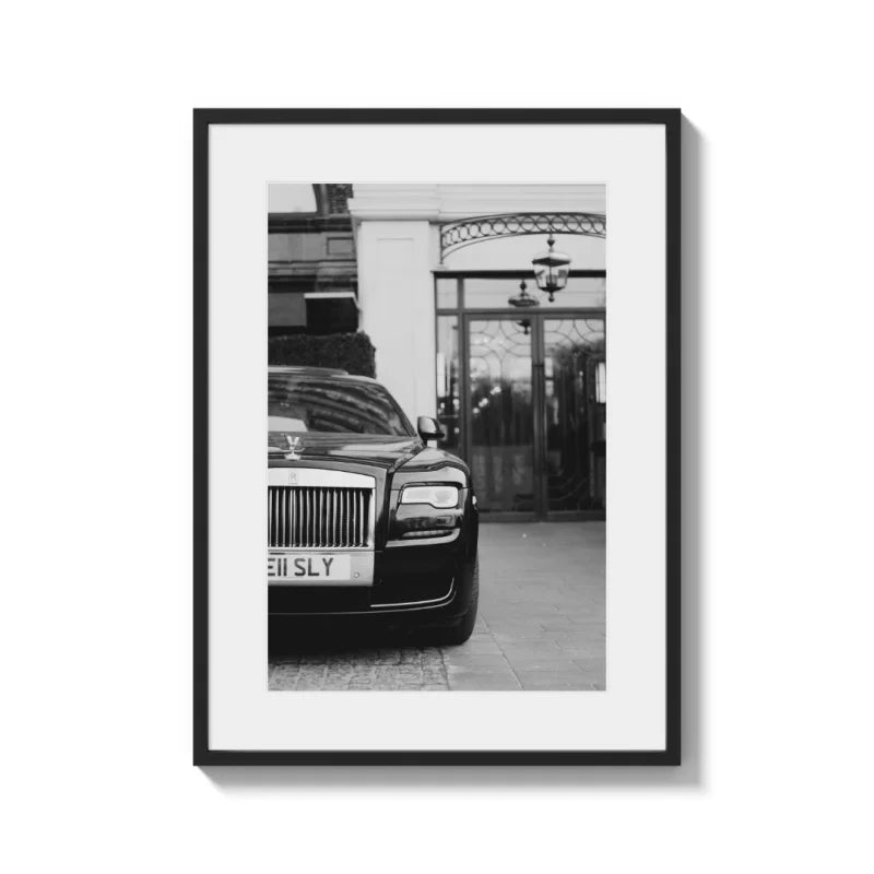 Framed Black and White Car Fine Art Print - Luxury & Lifestyle (Framed Fine Art)