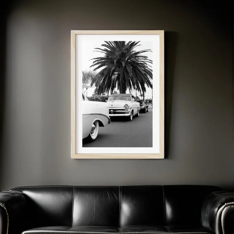 Framed Black and White Car Fine Art Print - Luxury & Lifestyle (Framed Fine Art)