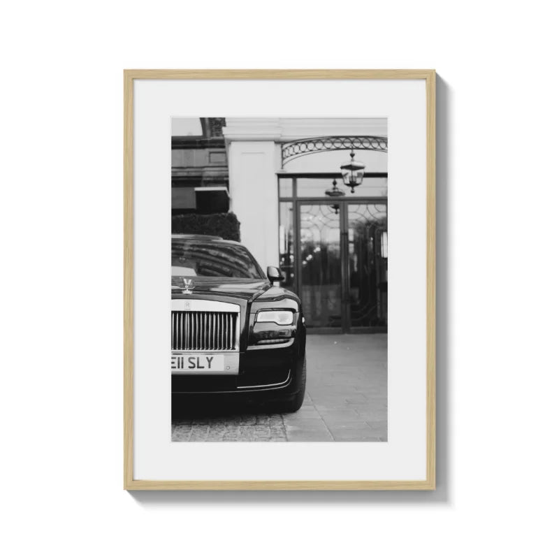 Framed Black and White Car Fine Art Print - Luxury & Lifestyle (Framed Fine Art)