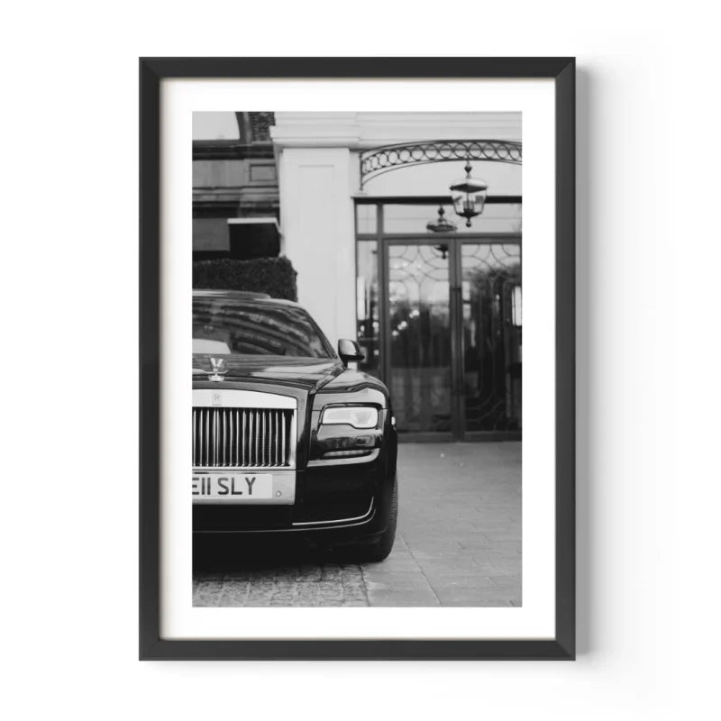 Framed Black and White Car Fine Art Print - Luxury & Lifestyle (Framed Fine Art)
