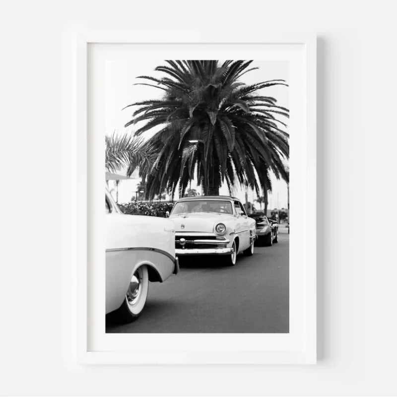 Framed Black and White Car Fine Art Print - Luxury & Lifestyle (Framed Fine Art)