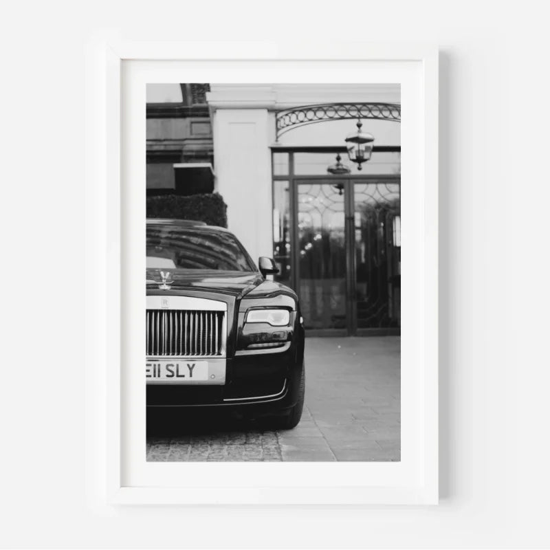 Framed Black and White Car Fine Art Print - Luxury & Lifestyle (Framed Fine Art)