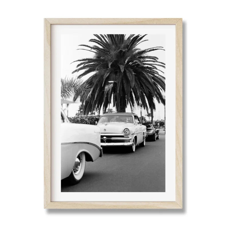 Framed Black and White Car Fine Art Print - Luxury & Lifestyle (Framed Fine Art)