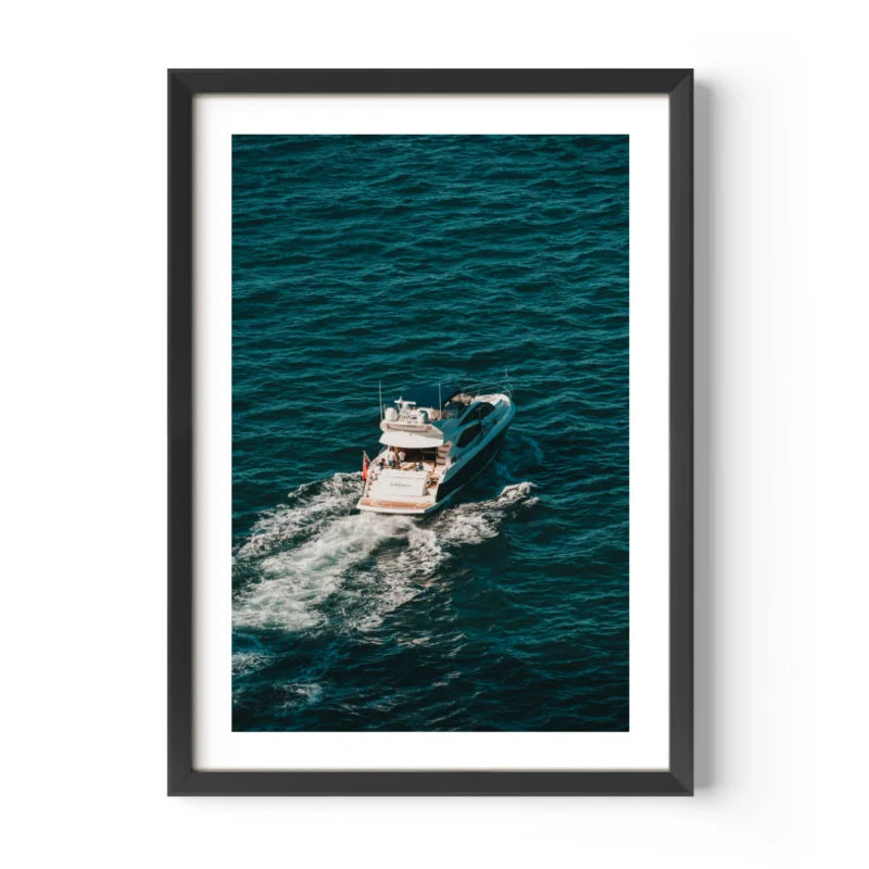 Framed Boat Photograph Fine Art Print - Luxury & Lifestyle (Framed Fine Art)