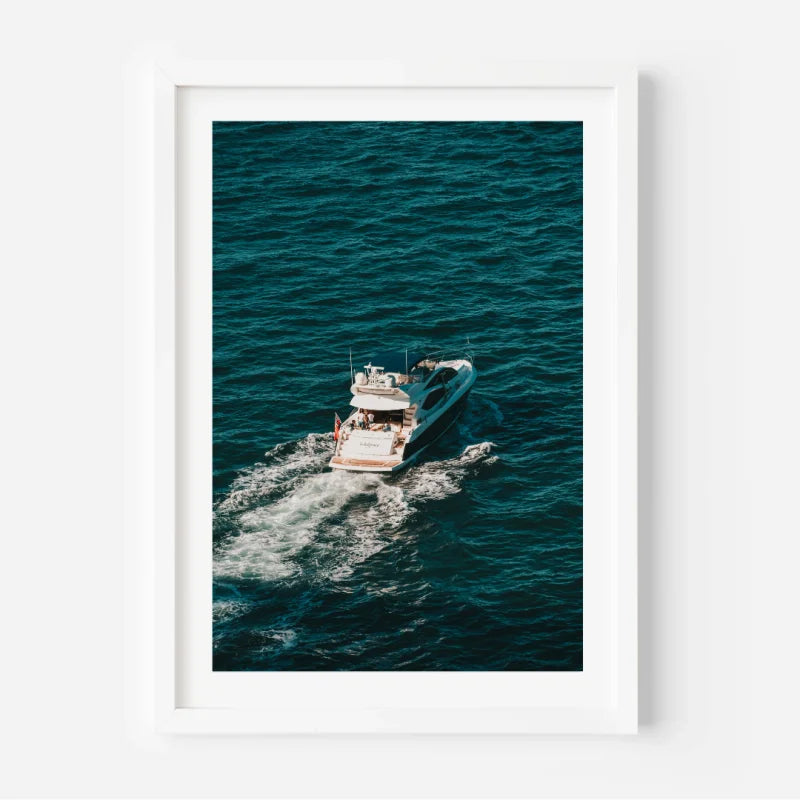 Framed Boat Photograph Fine Art Print - Luxury & Lifestyle (Framed Fine Art)
