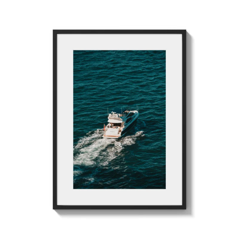 Framed Boat Photograph Fine Art Print - Luxury & Lifestyle (Framed Fine Art)