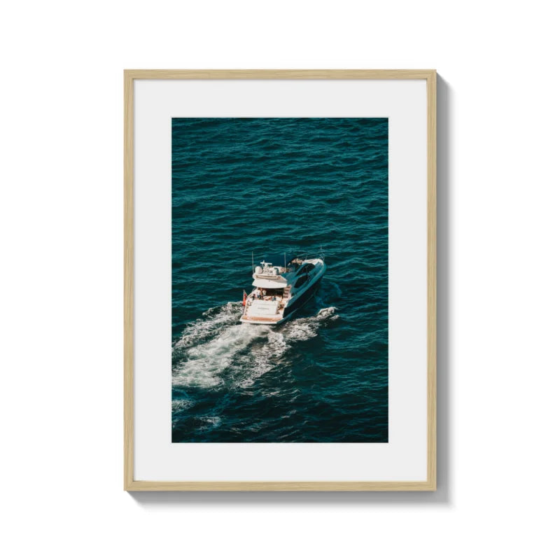 Framed Boat Photograph Fine Art Print - Luxury & Lifestyle (Framed Fine Art)