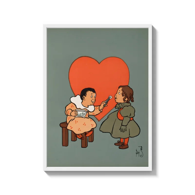 Framed Children Vintage Illustration Canvas Prints - Ready to Hang Canvas Prints