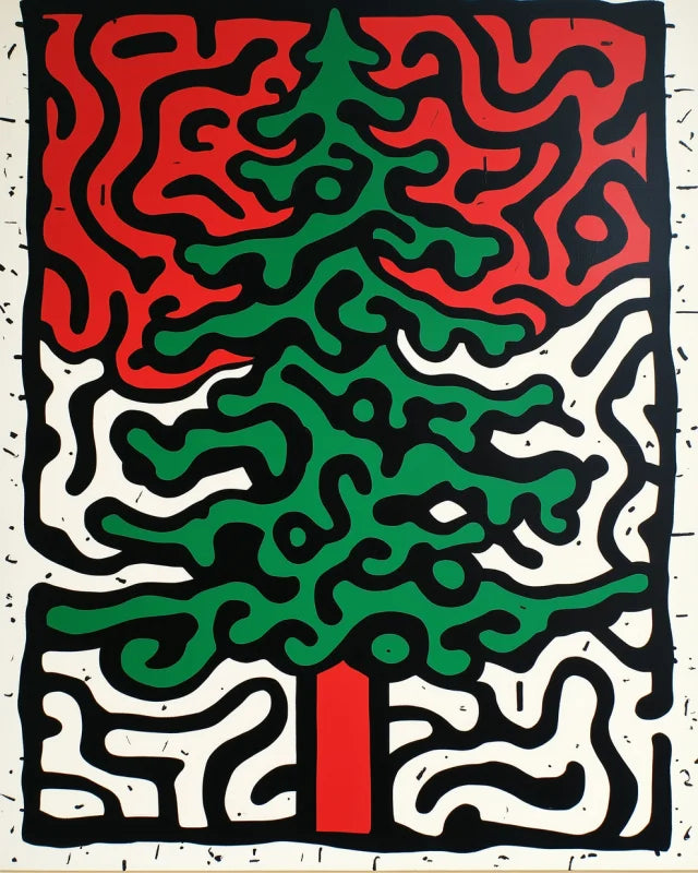 Framed Christmas Tree Canvas Prints Breaking Borders Art - Ready to Hang Canvas Prints