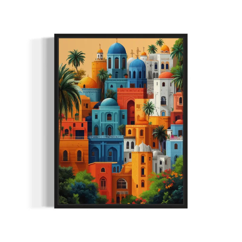 Framed Cityscape Canvas Prints Breaking Borders Art - Ready to Hang Canvas Prints