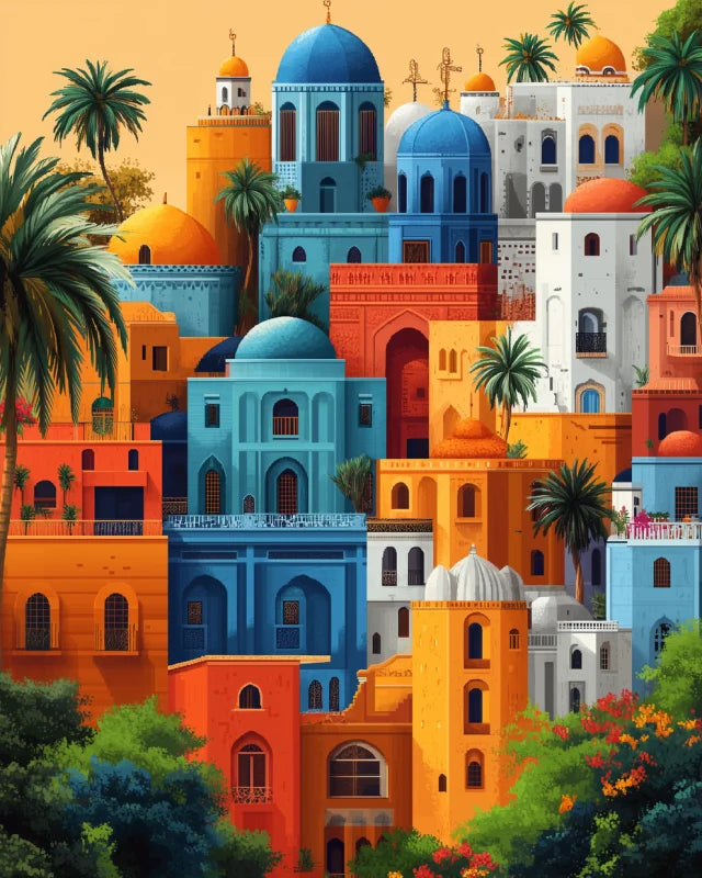 Framed Cityscape Canvas Prints Breaking Borders Art - Ready to Hang Canvas Prints