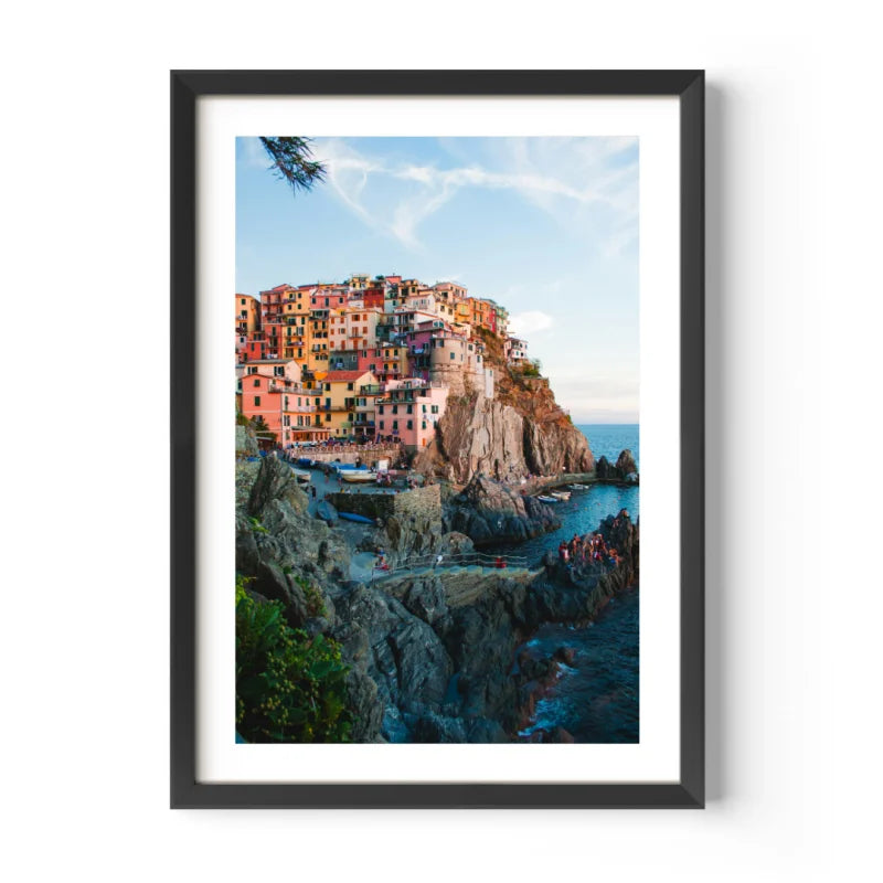 Framed Coastal Village Fine Art Print - Framed Fine Art Prints