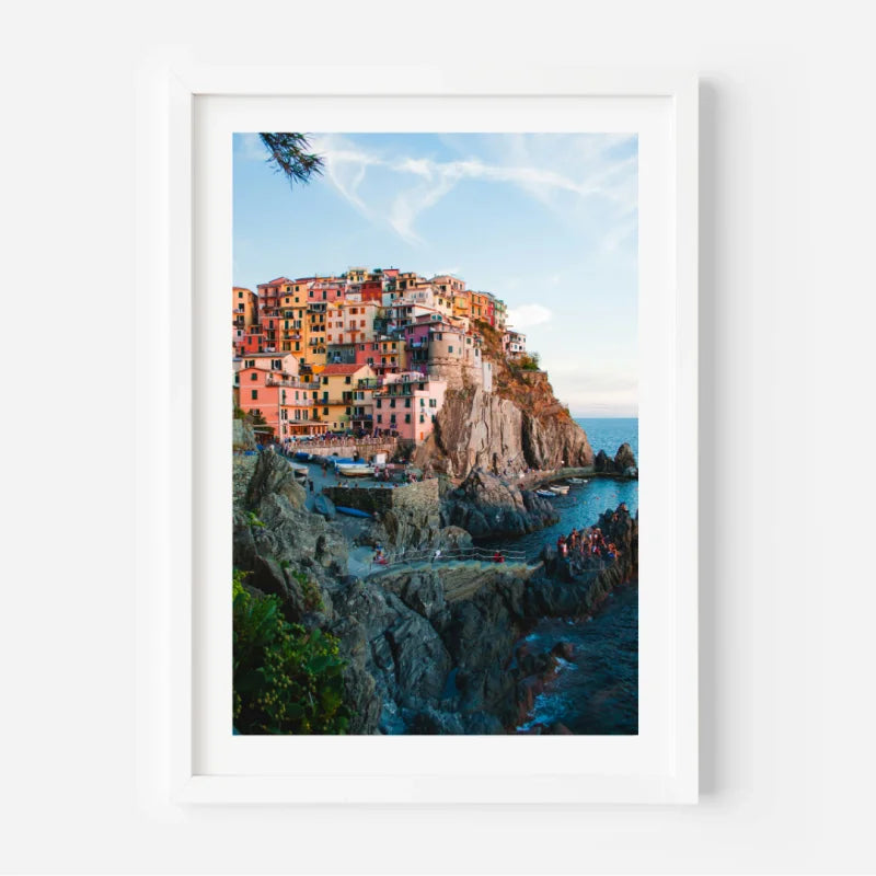 Framed Coastal Village Fine Art Print - Framed Fine Art Prints