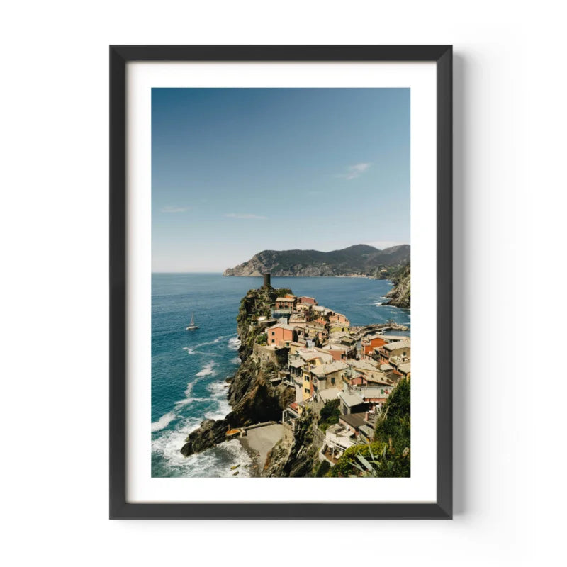 Framed Coastal Village Fine Art Print - Framed Fine Art Prints