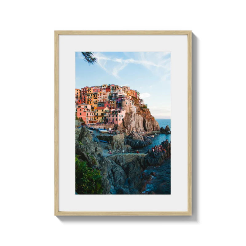 Framed Coastal Village Fine Art Print - Framed Fine Art Prints