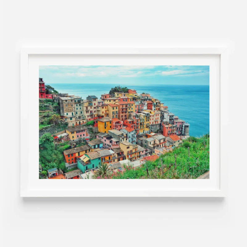 Framed Coastal Village Fine Art Print - Framed Fine Art Prints