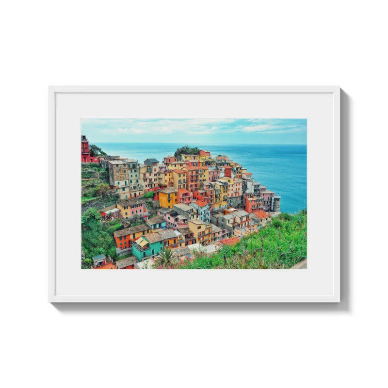 Framed Coastal Village Fine Art Print - Framed Fine Art Prints