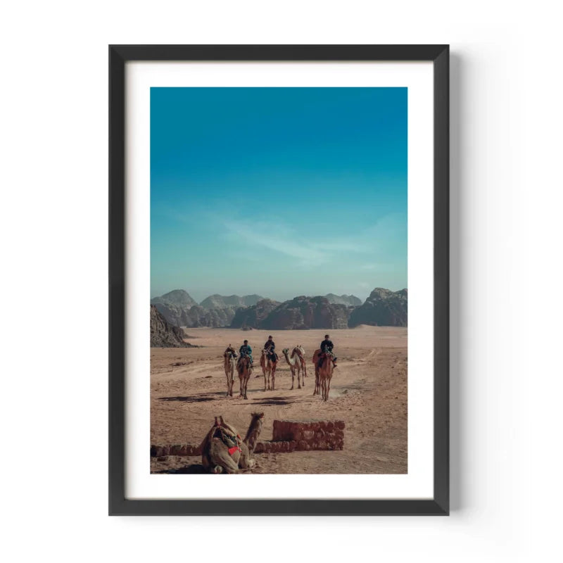Framed Desert Caravan Fine Art Print - Framed Fine Art Prints
