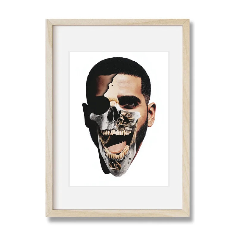 Framed Drake Skull Decay Series Artwork - Legends & Icons