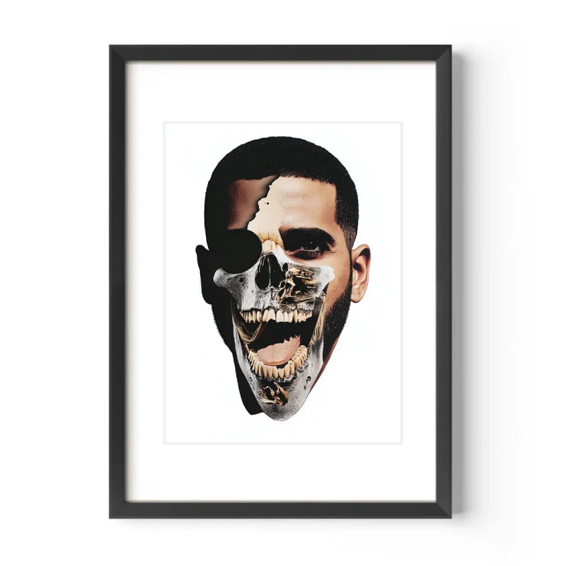 Framed Drake Skull Decay Series Artwork - Legends & Icons