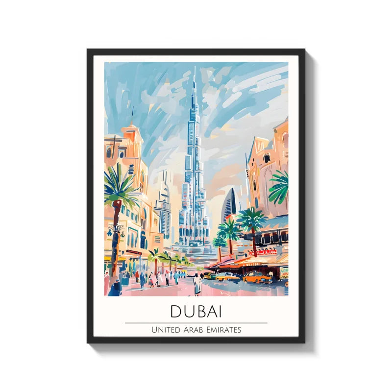 Framed Dubai Canvas Print World Tour Collection - Ready to Hang Canvas Prints