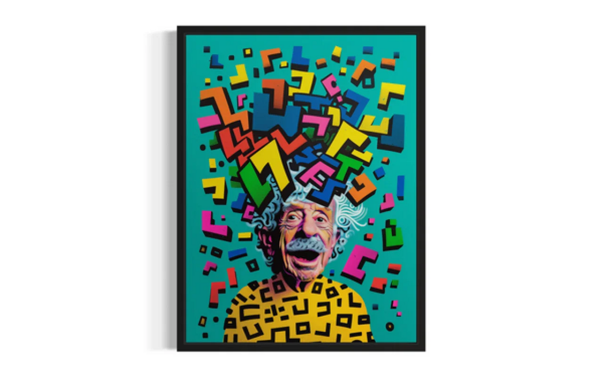 Framed Einstein Pop Art Canvas Prints - Ready to Hang Canvas Prints