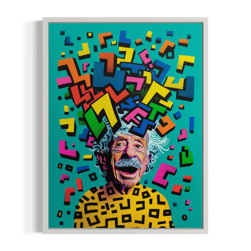 Framed Einstein Pop Art Canvas Prints - Ready to Hang Canvas Prints