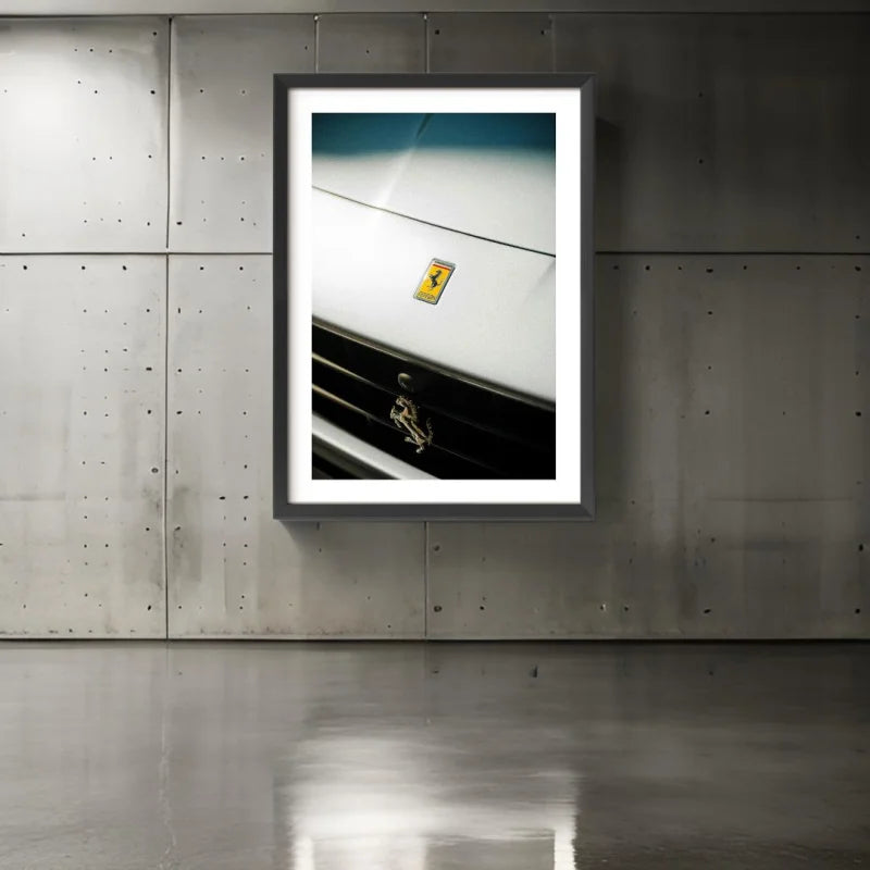 Framed Ferrari Emblem Fine Art Print - Luxury & Lifestyle (Framed Fine Art)