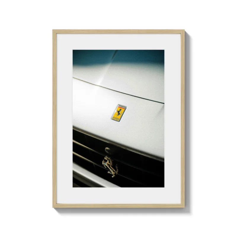 Framed Ferrari Emblem Fine Art Print - Luxury & Lifestyle (Framed Fine Art)