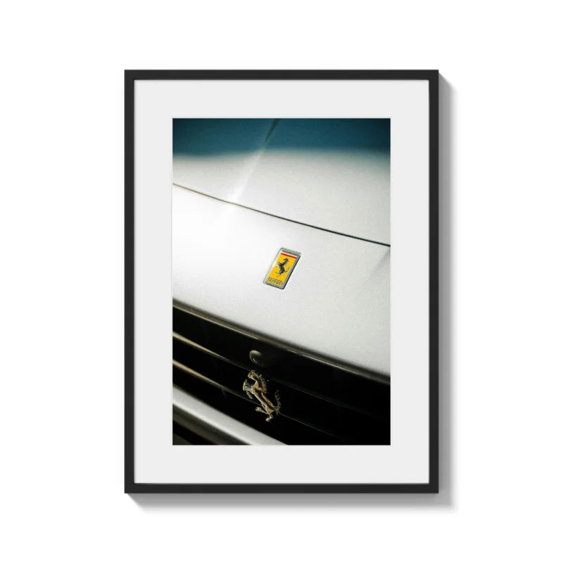 Framed Ferrari Emblem Fine Art Print - Luxury & Lifestyle (Framed Fine Art)