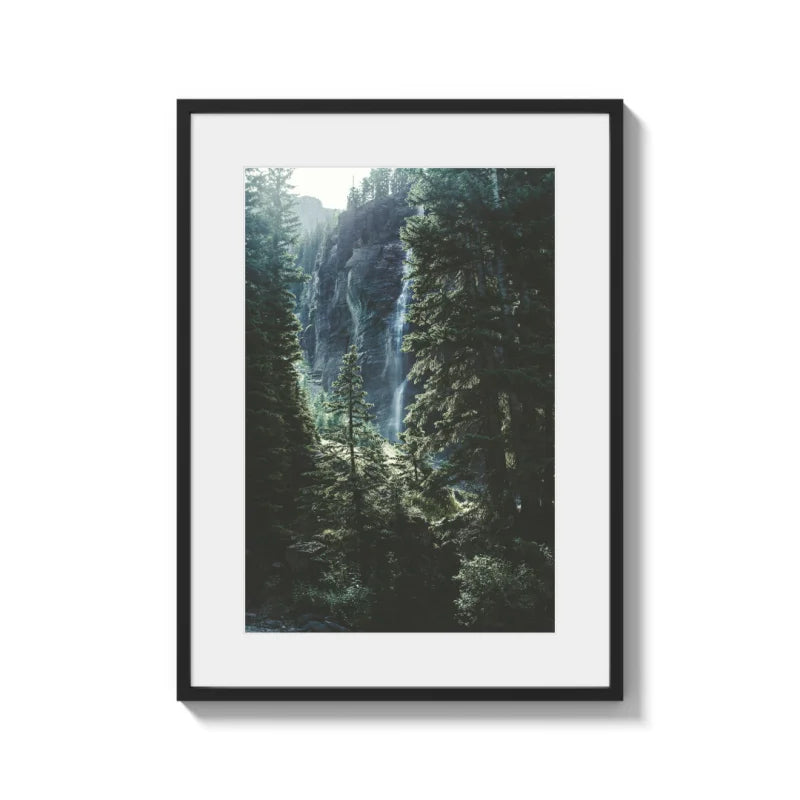 Framed Forest Waterfall Fine Art Print - Framed Fine Art Prints