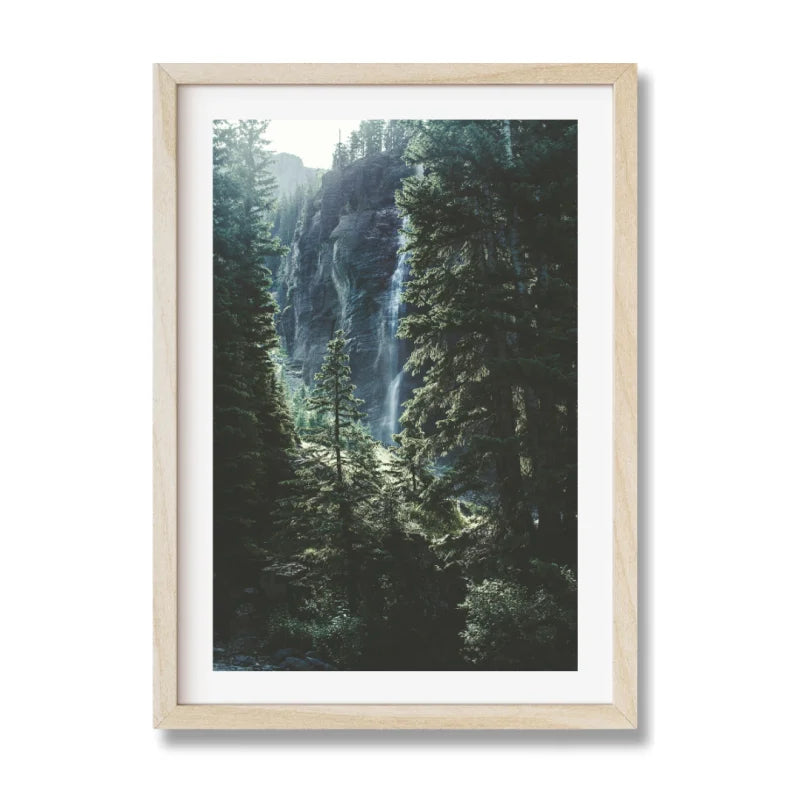 Framed Forest Waterfall Fine Art Print - Framed Fine Art Prints