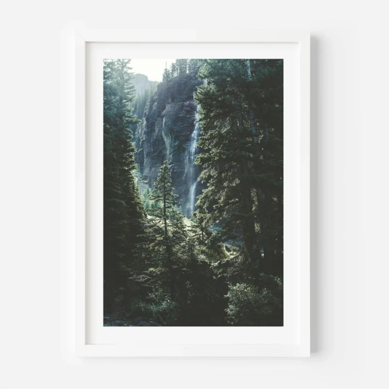Framed Forest Waterfall Fine Art Print - Framed Fine Art Prints