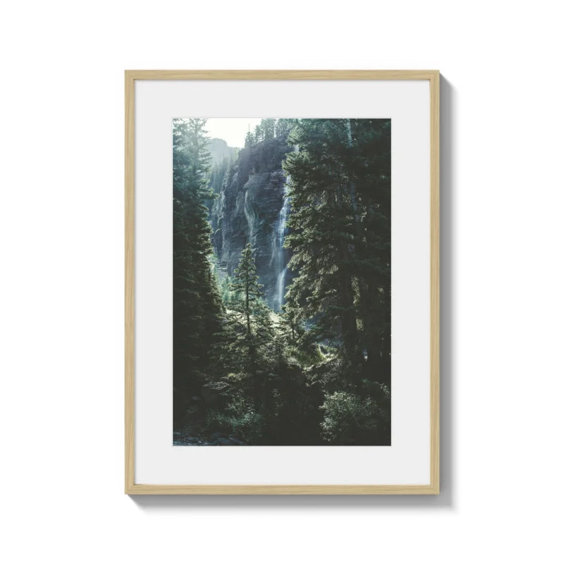 Framed Forest Waterfall Fine Art Print - Framed Fine Art Prints