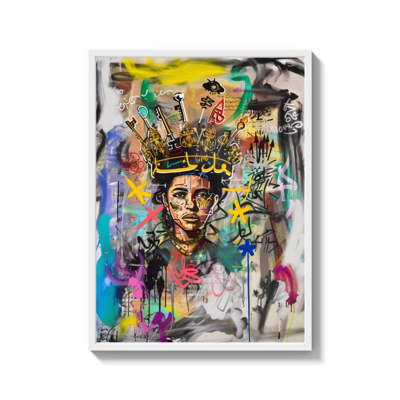 Framed Graffiti Portrait Canvas Prints - Ready to Hang Canvas Prints