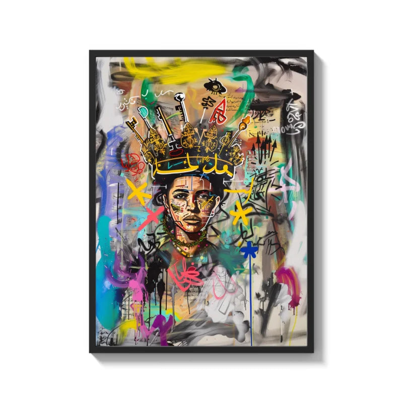 Framed Graffiti Portrait Canvas Prints - Ready to Hang Canvas Prints