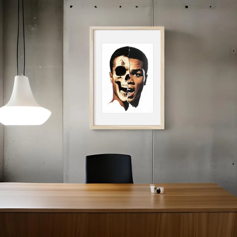 Framed Half Skull Portrait Decay Series Legends and Icons - Legends & Icons