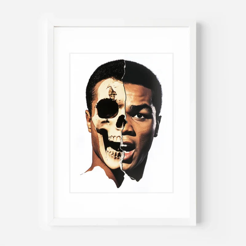 Framed Half Skull Portrait Decay Series Legends and Icons - Legends & Icons