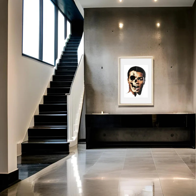 Framed Half Skull Portrait Decay Series Legends and Icons - Legends & Icons