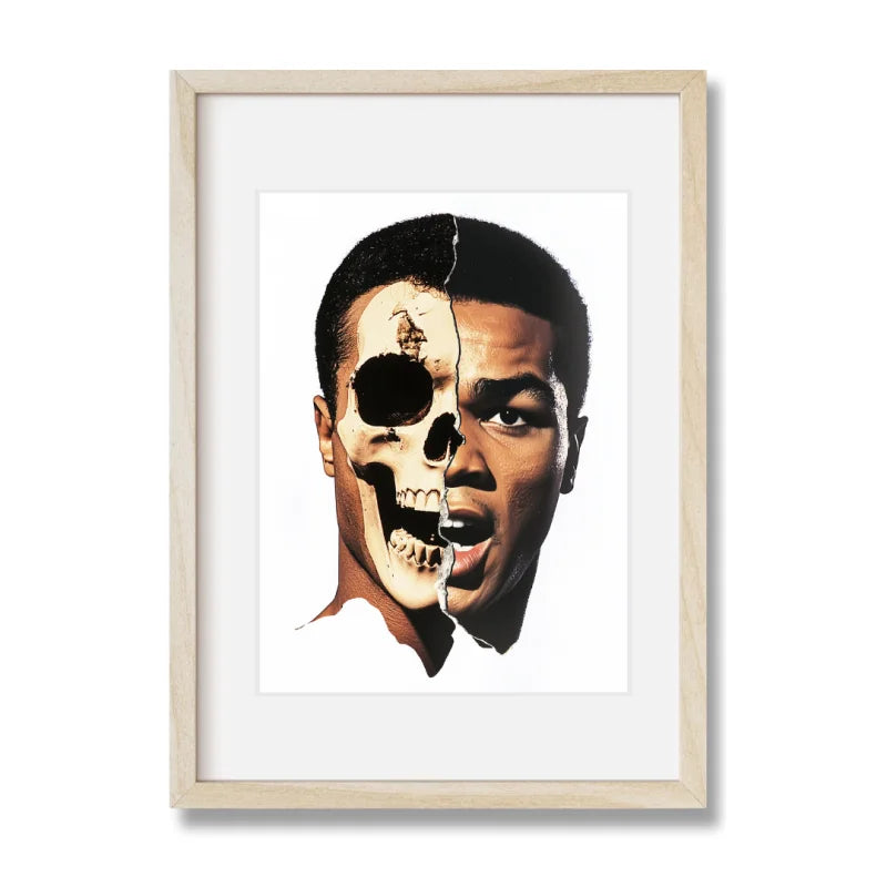 Framed Half Skull Portrait Decay Series Legends and Icons - Legends & Icons