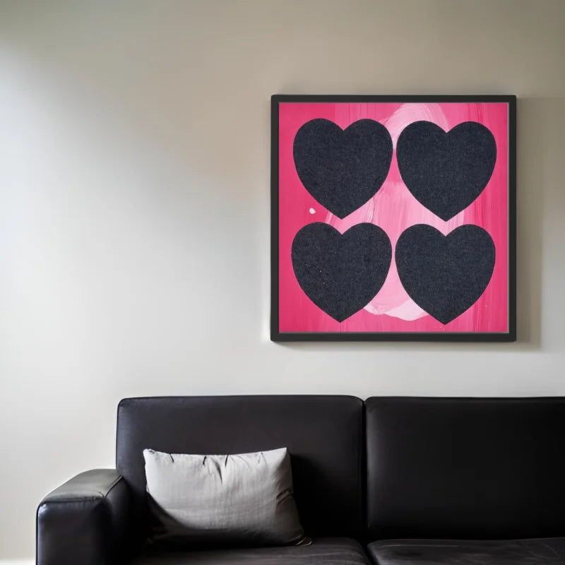 Framed Heart Pop Art Canvas Prints - Pop Art