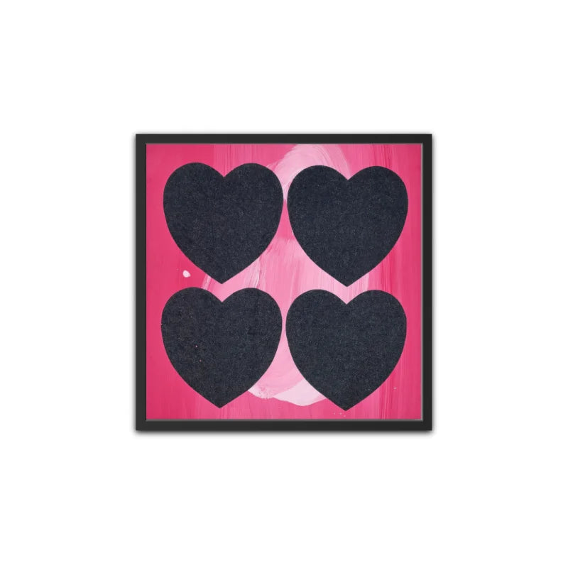 Framed Heart Pop Art Canvas Prints - Pop Art